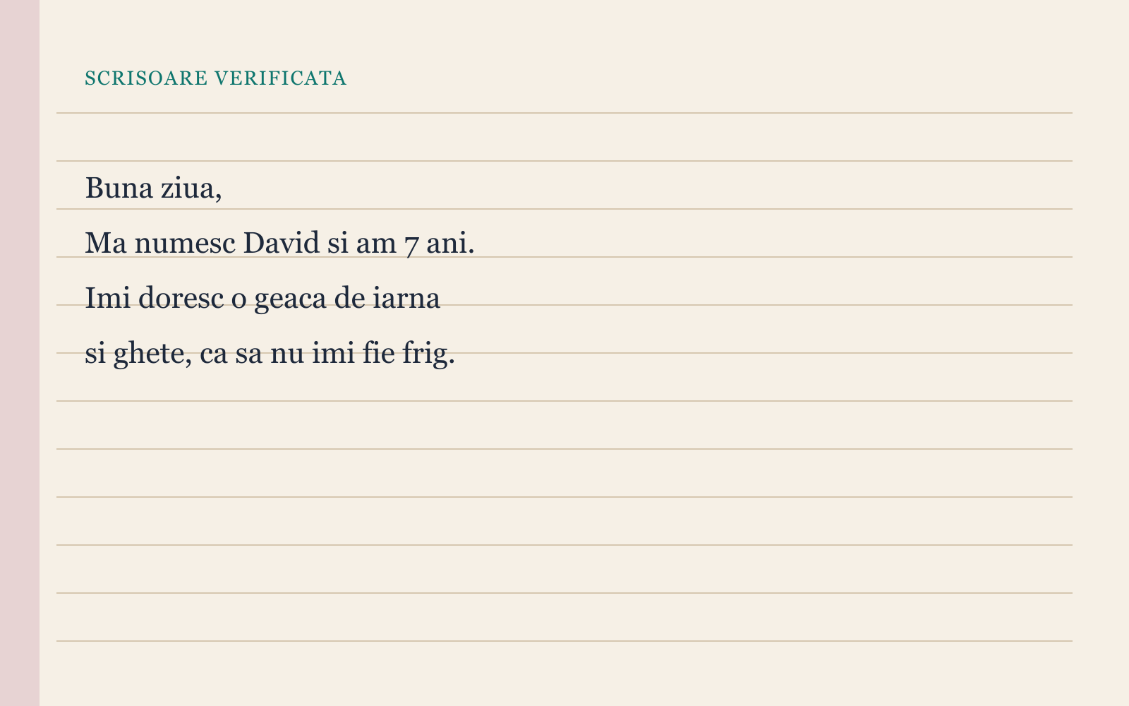 Scrisorica lui David