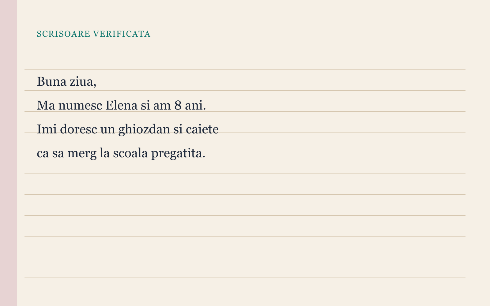 Scrisorica lui Elena
